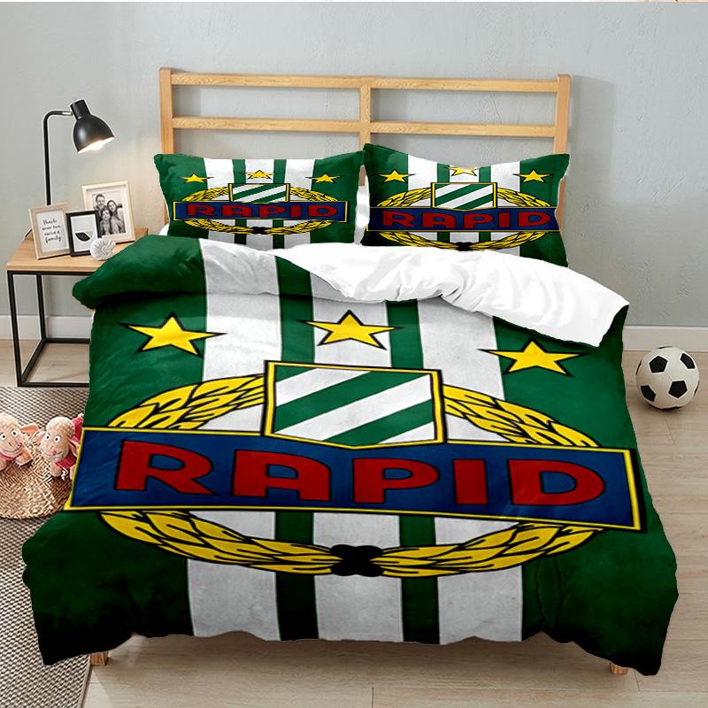 Native Spirit Rapid Ultras 3-teiliges Bettwäsche-Set, Ideal für 1 Bettbezug und 2 Kissenbezüge, Perfekt als Geschenk für Fans, Ideal für Schlafzimmer, Studentenwohnheim