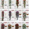 Decorazione con Rampicante di Rose da Appendere a Parete per Interni - Cesto di Fiori Artificiali per Soggiorno
