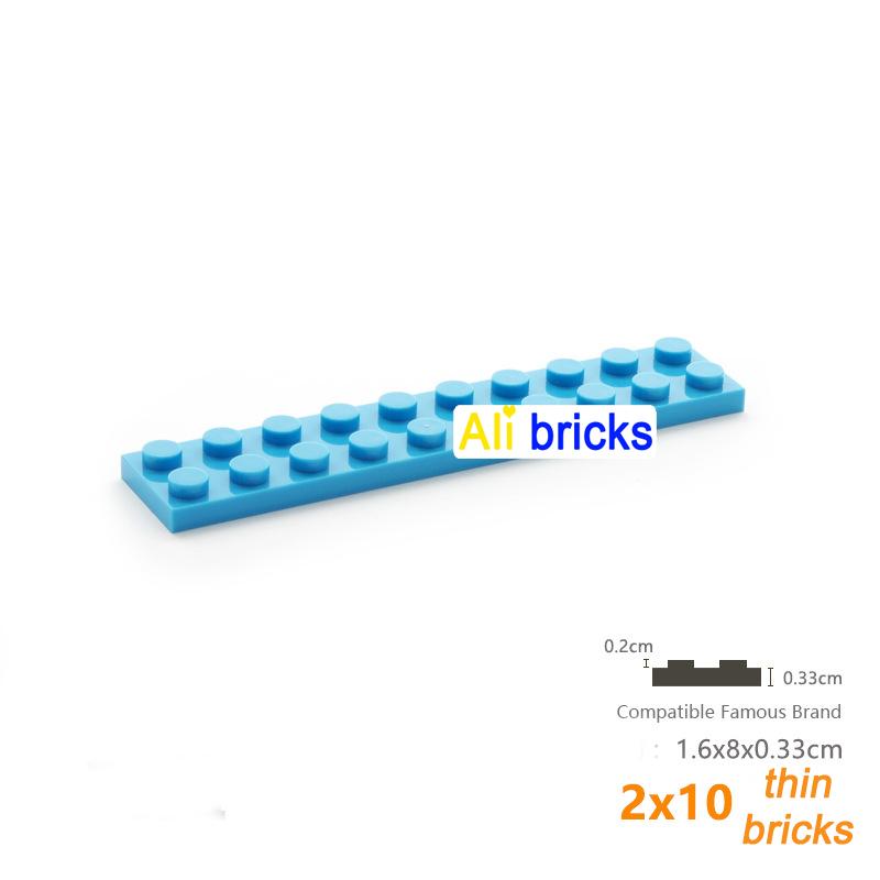 30pcs DIY Building Blocks Thin Figures Bricks 2x10 Dots Educational Creative Size Compatible With 3832 Plastic Toys for Children