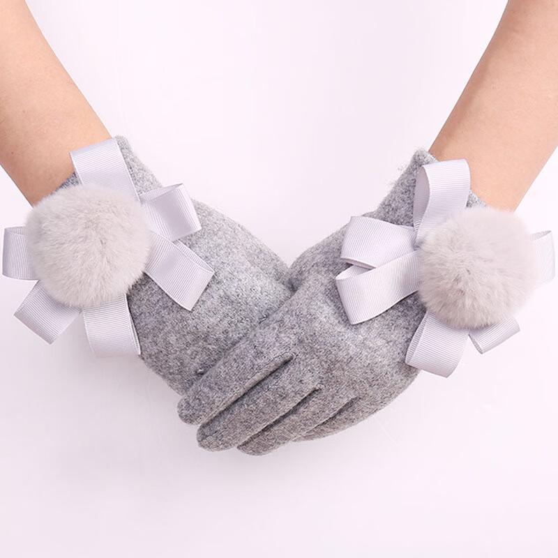 Women s Cashmere Wool Touchscreen Winter Gloves 1 Pair