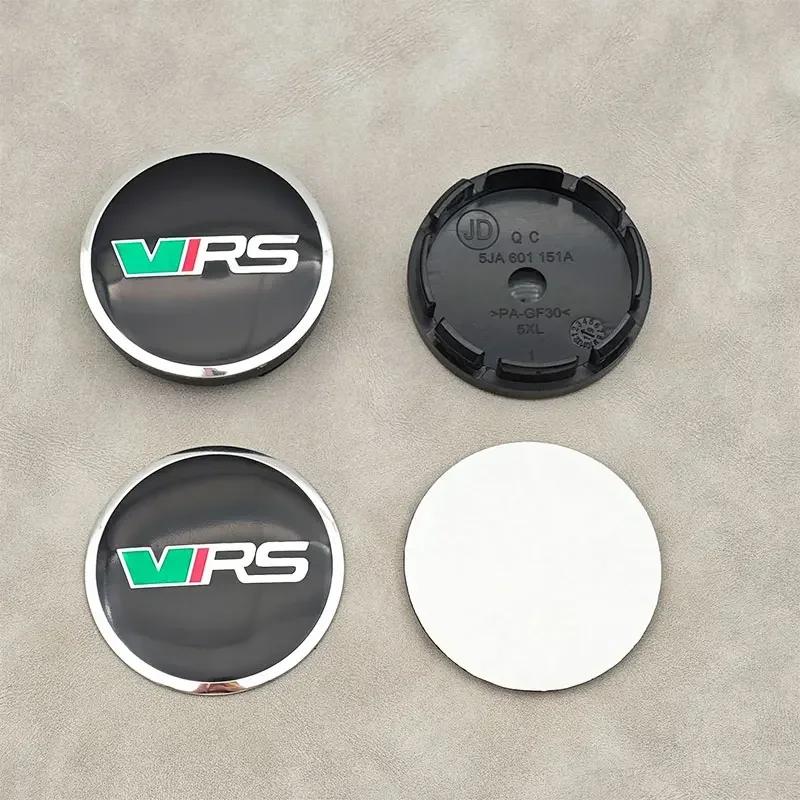 Car Sticker 2025 New 4Pcs/set 56mm VRS Logo Car Wheel Center Caps Cover Sticker For Skoda Panal Octavia 2 3 A7 Fabia MK1 VRS Lab