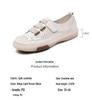 Summer Korean-Style Women's Hollow Velcro Sneakers - Soft, Trendy, and Perforated Design.