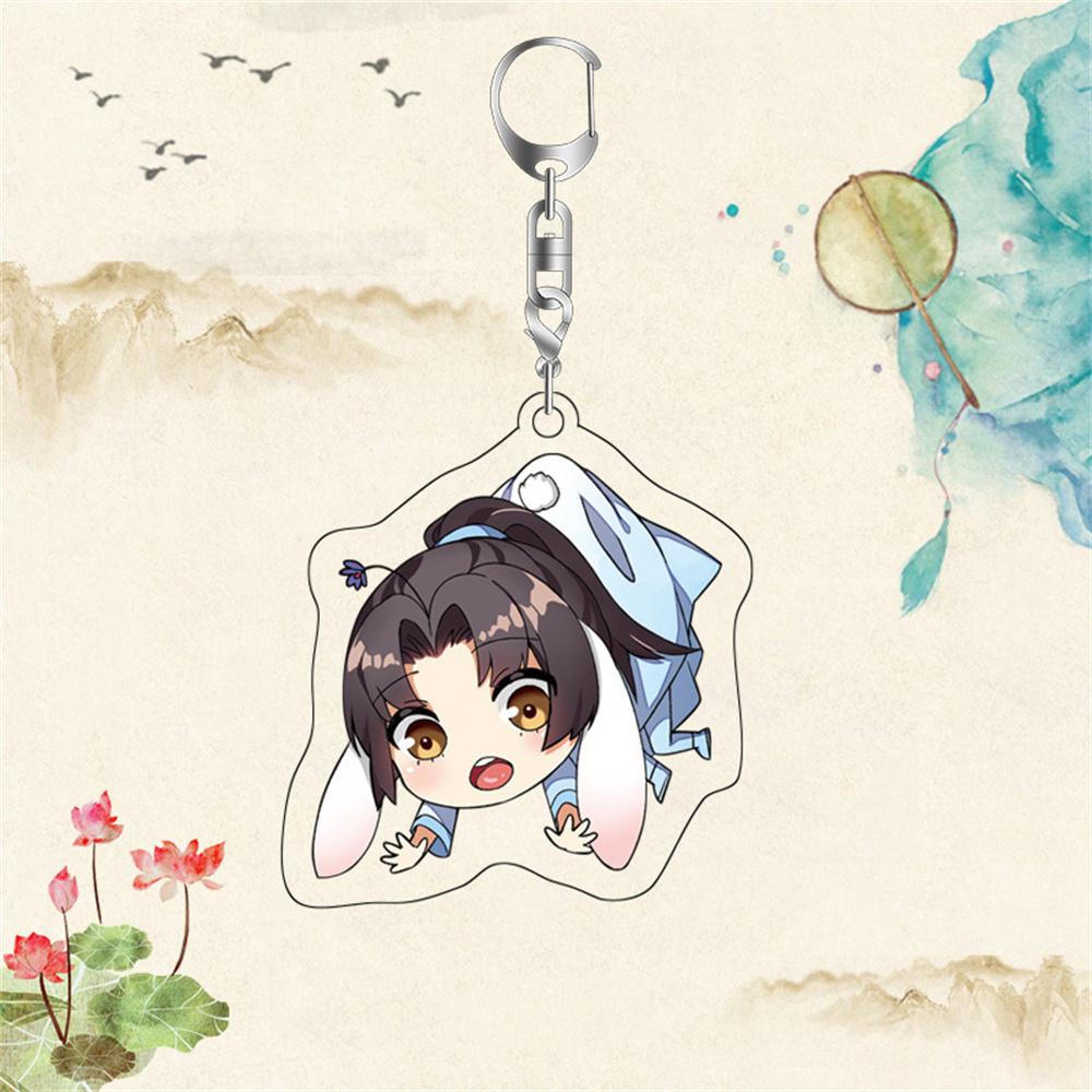 6cm Cute Anime Scum Villain Self Saving System Acrylic Keychain Shen Qingqiu Luo Binghe Cosplay Bag Pendant Decoration Toys Gitf