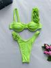OFTBUY 2025 New Summer Sexy Color Style Swimsuit Women 2 Pieces Bikini Set Removable Bra Tight Beach Swimwear Female