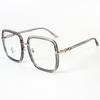 New TR90Square large frame anti-blue light flat glasses Personalized plain face-covering decorative myopia glasses frame