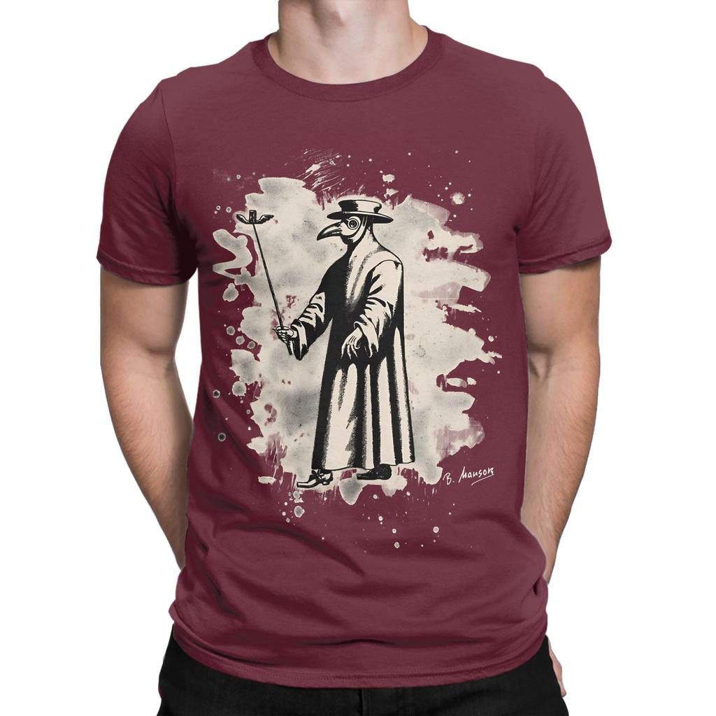 Doc Beak Plague Doctor Bleached White Classic Funny Graphic 100 Cotton Tshirt Depeche Band Mode Tees Tops For Unisex