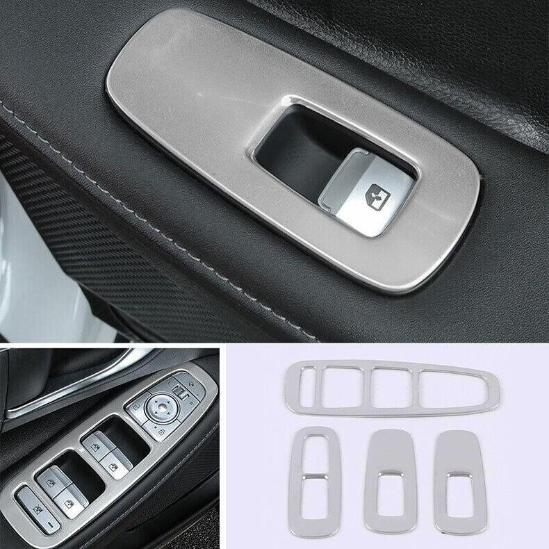 For Hyundai Sonata 2020-2024 Silver Console Window Lift Panel Switch Cover Trim