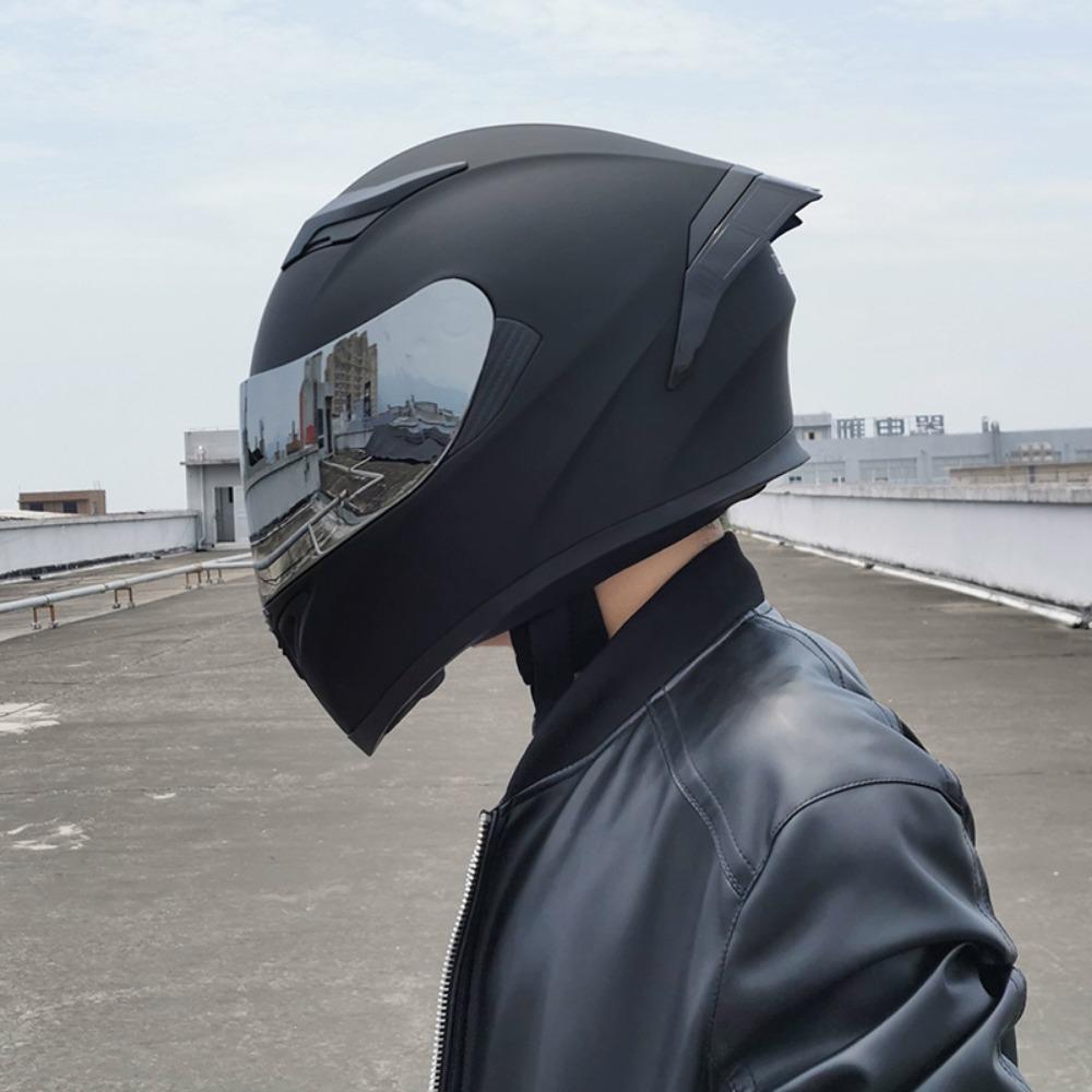 Jiekai Electric Motorcycle Helmet Men's and Women's Full Helmets Double Lenses Full Overlay Street Car Bluetooth Universal In All Seasons