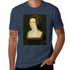 Anne Boleyn Portrait Tshirt Basic Solid Color Short Sleeve Cotton Top Tshirt