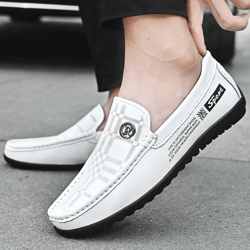 Loafers Läderskor för Män Golf Arbete Business Herrskor Spegel Lyxskodon Designer Skate Cricket Stilfull Casual Platt Sko