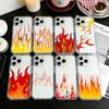 COOLE Mode Flammen Handyhülle Für iPhone 17 16 15 14 13 12 11 Mini Pro Max Plus Transparente Hülle
