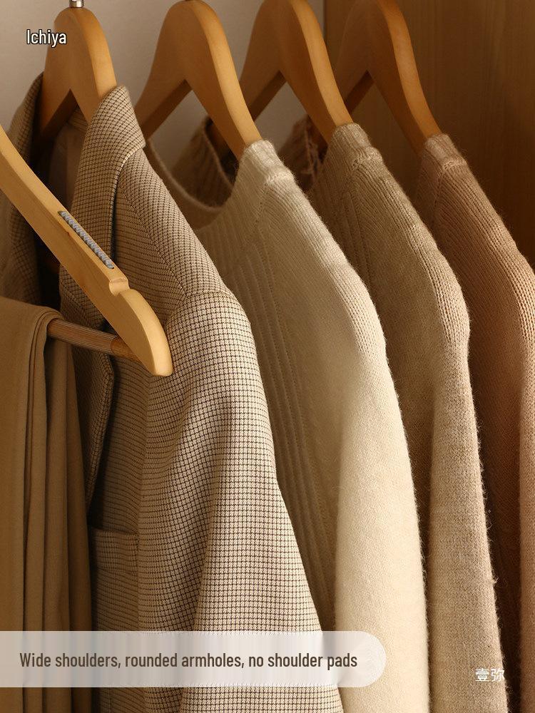 Solid Wood Non-Slip Clothes Hanger for Home, Hotel & Store - Adult Size