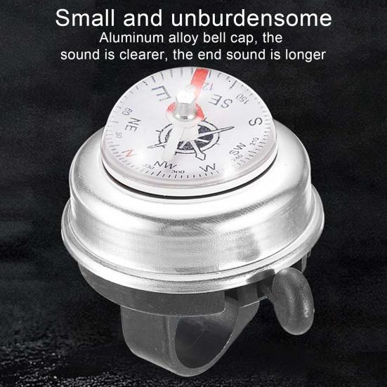 Aluminiumlegierung Kompass Fahrradklingel Lenkermontiert Klarer Knackiger Lauter Klang Universal MTB