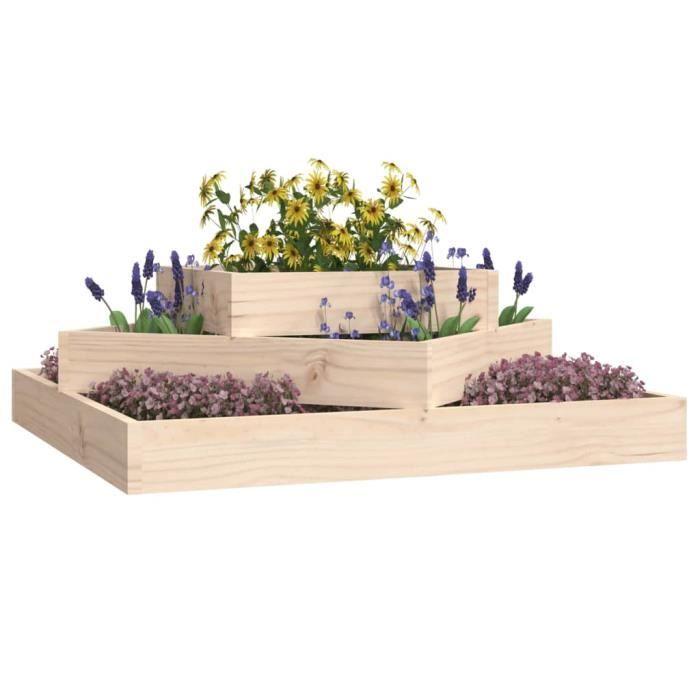 VidaXL Jardinière 83x83x27 cm Bois massif de pin 823878