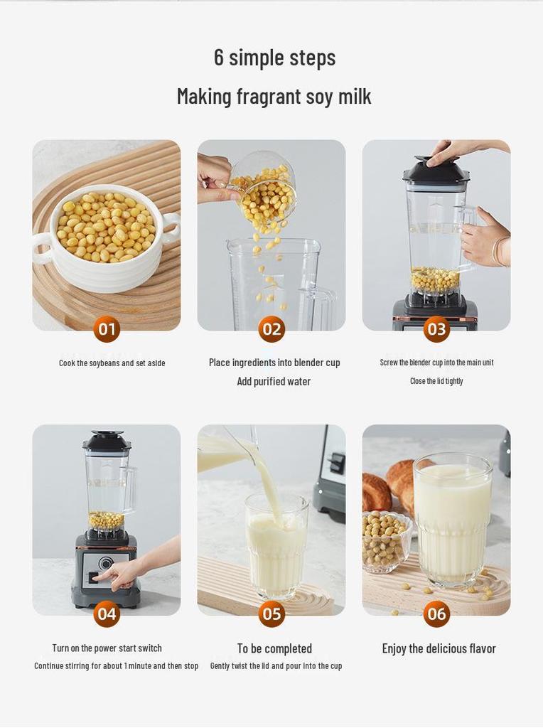 Mo Jue Smoothie Machine: Silent, Covered Blender & Ice Crusher for Milk Tea Shops