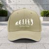 1pc Fishing Evolution Chart Adjustable Sandwich Baseball Cap Trendy Printed Craft Suitable For Outdoor Sports And Camping En