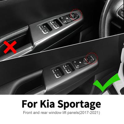 Real Soft Carbon Fiber Sticker For Kia Sportage 2017 2018 2019 2020 2025 LHD RHD Car Front Rear Door Window Llift Panel Trim
