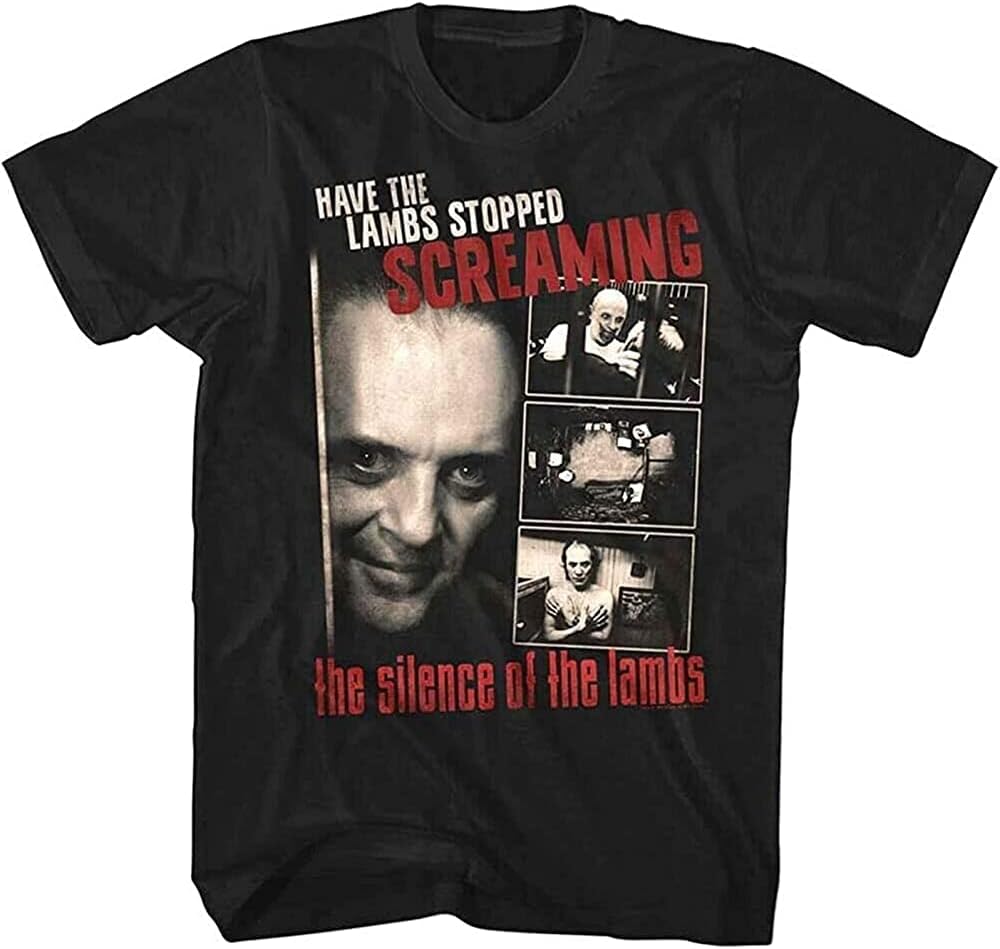 Silence of The Lambs Stopped Screaming Men s T Shirt Hannibal Lecter Hopkins Top S