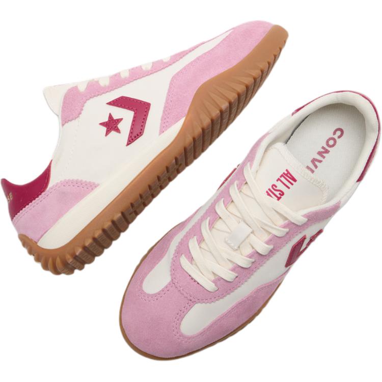 Converse Run Star Trainer Comfortable and Versatile Durable Low-top Casual Shoes Unisex Pink and White