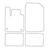[Blm]Re018 Blue - Set Of Velour Floor Mats Suitable For Renault Twingo Ii 2007-2014 - Blue Trim
