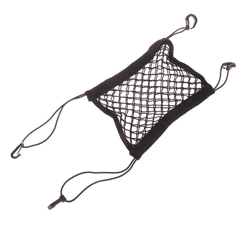 1PC Luggage Net Motorcycle Cargo Net High Elastic Double Layer Motorcycle Net For Helmet Storage Bungee Cargo With Hooks