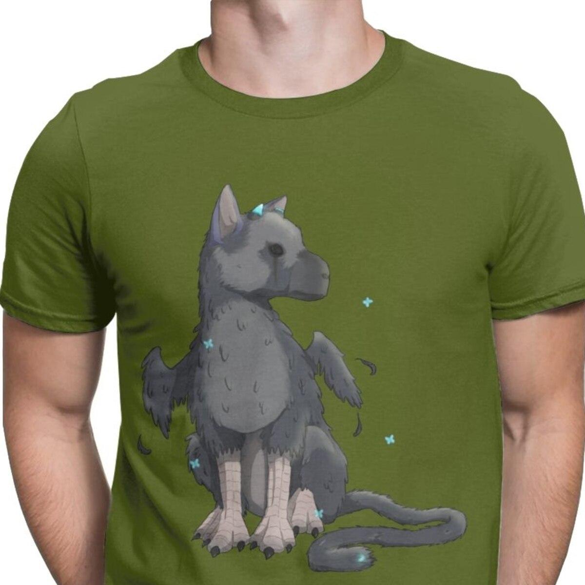 

Leisure Trico The Last Guardian Tshirt Shadow of the Colossus Videogame Cool T Shirt Mens Harajuku Awesome Clothing 3XL