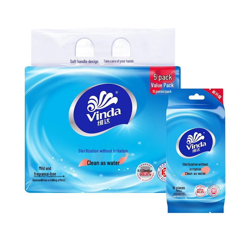 "Vinda Portable Sterilizing Wet Wipe: Single Disposable Disinfection Pack"