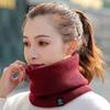 Unisex Solid Winter Thickened Velvet Neck Warm Scarf Plush Scarf Casual Versatile Outdoor Windproof Warm Scarf for Men Women
