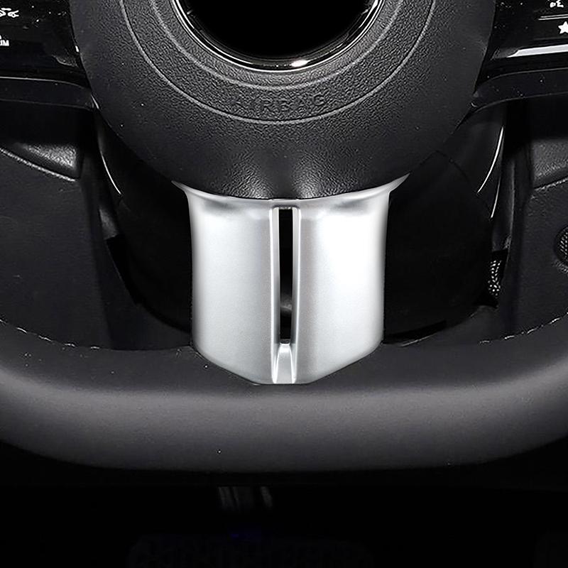 Steering Wheel Frame Lower Trim Cover For Mercedes Benz C E S Class W206 W213 W223 Interior Carbon Fiber Pattern Car Accessories