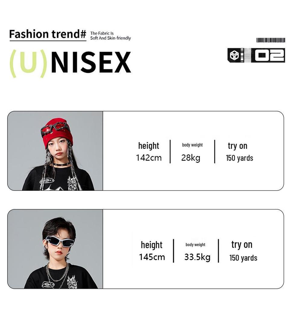 Modne ubrania Hip Hop dla dzieci - Chłopców i Dziewcząt - Fajny Streetwear na występ Sylwestrowy