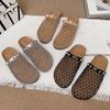 Fashion Women Slippers 2025 Women Summer New Round Head Slippers Water Diamond Flat Home Anti-skid Sandals Slides Women Zapatos De Mujer