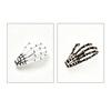 Xiaobudian 2Pcs Gothic Dark Style Hairpins, Hair Pins for Bangs, Skeleton Hand Bone Clips Halloween Cosplay Photography Props