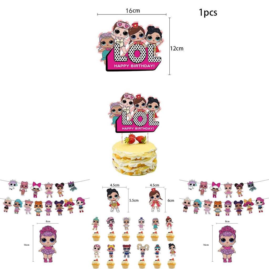 Theme Lol Party Supplies Birthday Decorations Balloons Inserts Kids Girls Favors