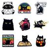 Canvas Bags Brooch Cartoon Black Cat Pin, Enamel Animal Lapel Pin for Collars Decorative Pins Men Women, Badge Clothing Scarves Sweaters Alloy