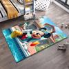 Flannel Rug Mickey Mouse with Sunglasses Flopping in Swimming Pool Summer Vacation Disney Cartoon Home Decor Living Room