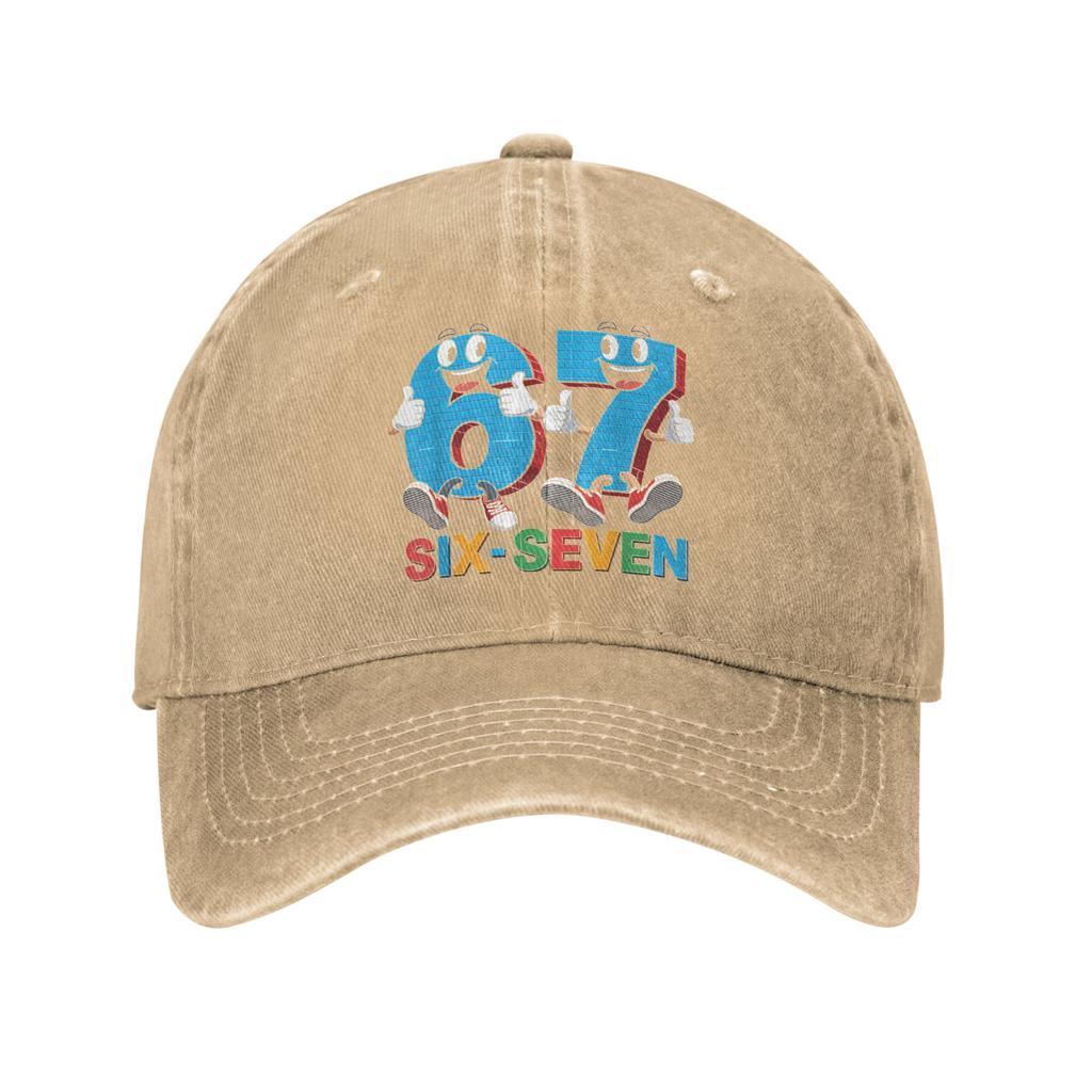 Six Seven 67 Funny Gaming Meme Casual Baseball Cap Summer Trucker Hat Hiking Fishing Hip Hop Hats Men Vintage Baseball Caps