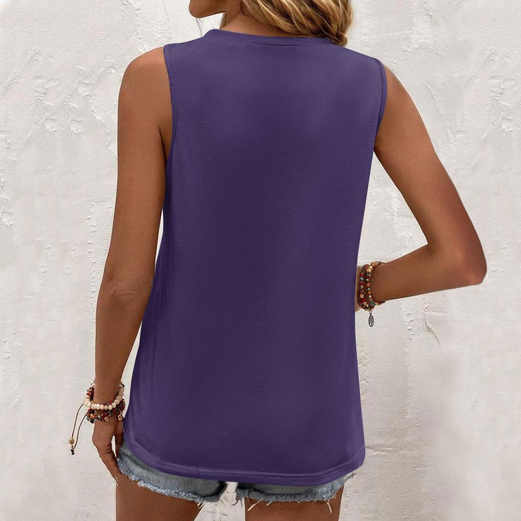 T-shirt da donna casual girocollo ampia senza maniche canottiera estiva da donna canottiera canottiera senza maniche top basici