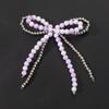 Handcrafted Beaded Bow Pearl Hair Clip & DIY Accessory