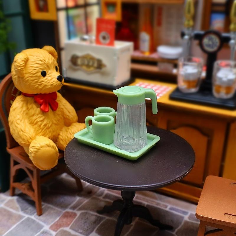 3/4Pcs Dollhouse Miniature Food Simulation Summer Iced Lemon Tea Drink For Doll House Furniture Living Room Scene Model Ornament