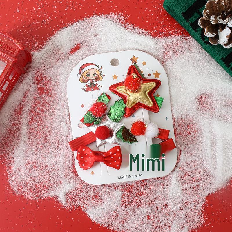 2024 Christmas Hair Clips for Girls - Festive Bow & Side Accessories for Kids