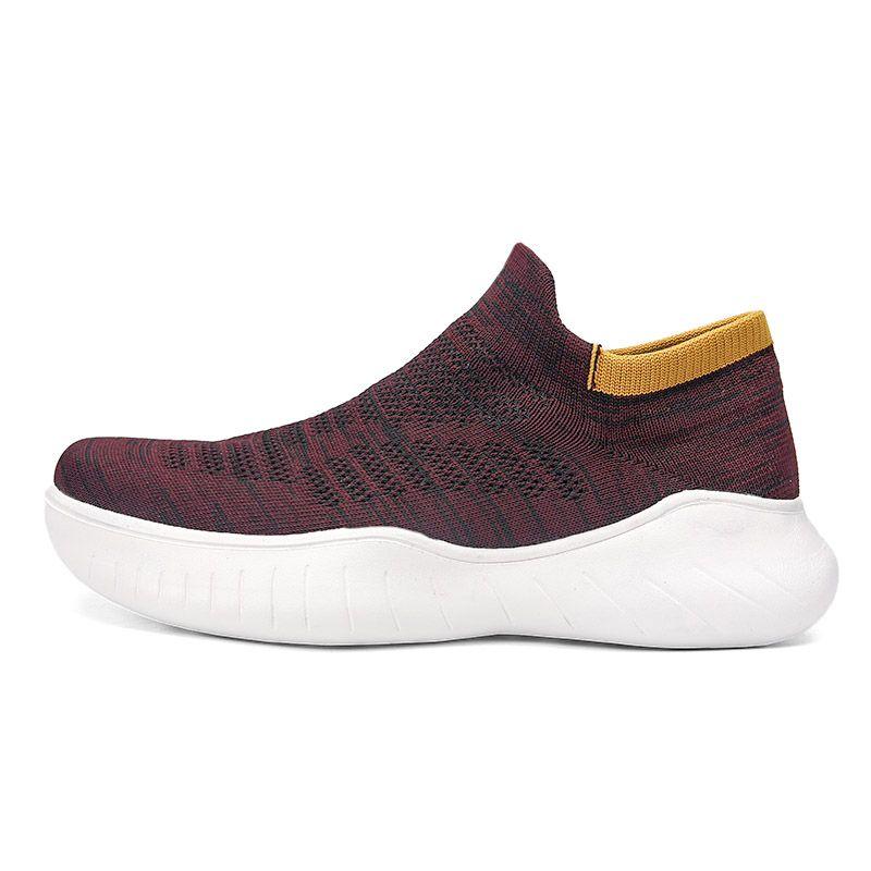 Fashion Minimalist Knit Men's Casual Sneakers Cushioned Insole Gym Walking Stylish Outdoor Comfortable Unisex Jogging Male Sports Shoes