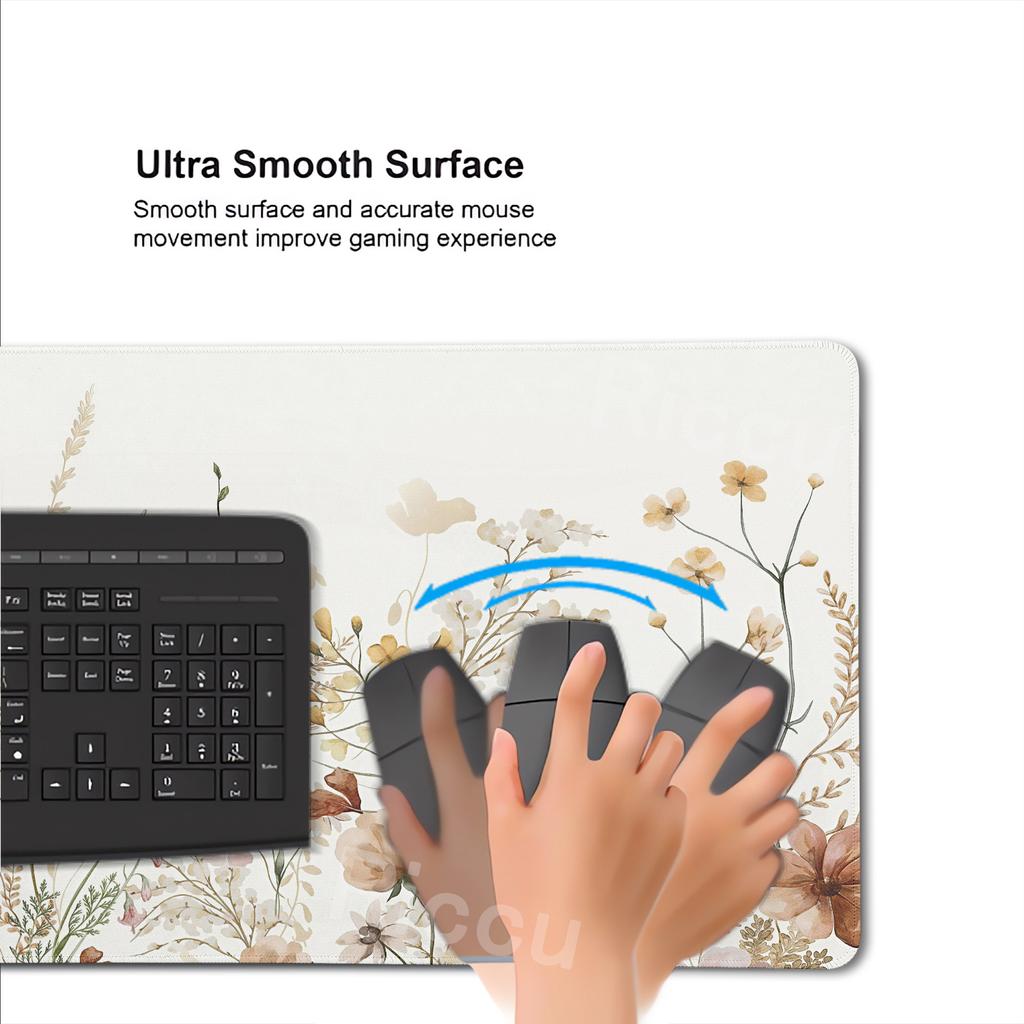 Retro Flower Desk Mat Pc Gaming XXL Mouse Pad Large Mousepad PC Setup Tablepad Office Accessories HD Priting Extended Mousemat