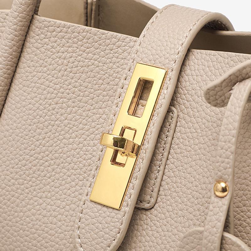 Äkta läder Liten Väska Kvinnor Mini Handväska 2023 Ny Äkta Läder Damväska Hinkväska Dam Sommarhandväska Messenger Bag