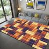 3D Print Colorful Geometric Block Living Room Rugs Non-Slip Hallway Bedroom Bathroom Mat Home Entrance Carpet Kitchen Floor Mat