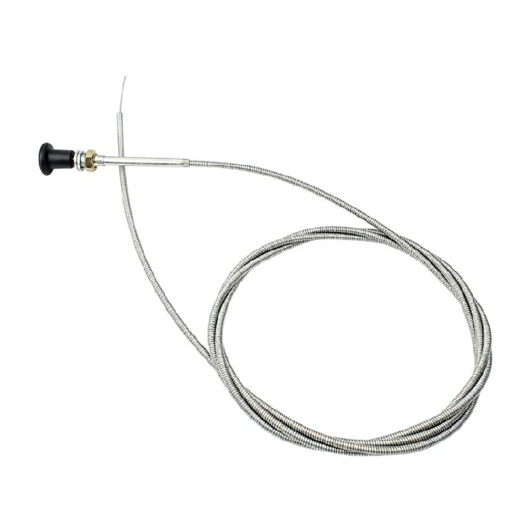 Lawn Equipment Replacement Control Cable, 96 Inch Pull Cable with Metal Sheath, Knob End and Threaded Mounting Hardware for Mower Service