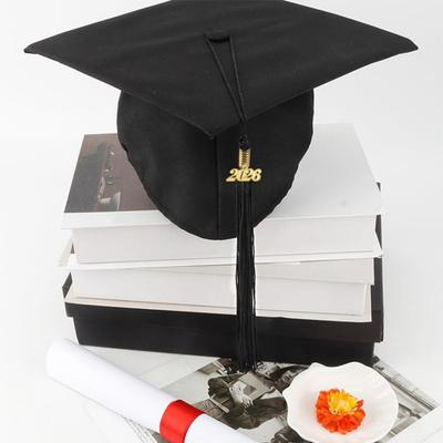 Matte Graduation Cap with 2026 Tassel Adjustable Elastic Unisex Graduation Cap for High School Middle School College Ceremony