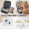 Makeup Box with Rechargeable LED Detachable Desktop 2000mAh Battery 6 Hours Continuous Large Capacity Cosmetic Adjustable LED Adjustable Makeup Brush