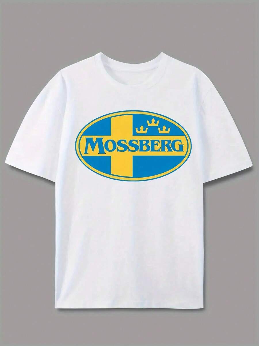 

Unisex S Casual Crew Neck T-Shirt With Mossberg Print S