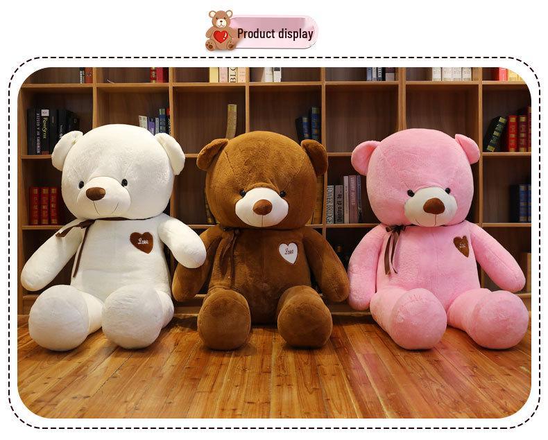 Large Cute Teddy Bear Plush Toy - Sleeping Doll Pillow for Girls