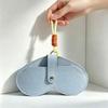 Leather Sunglasses Pouch with Lanyard Sunglasses Box Bag Compact Magnetic Glasses Case  Travel